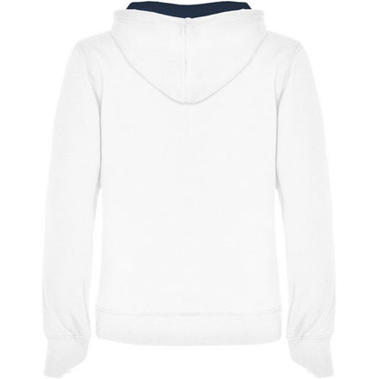 White-Navy Blue - Back - Roly Womens-Ladies Urban Hoodie