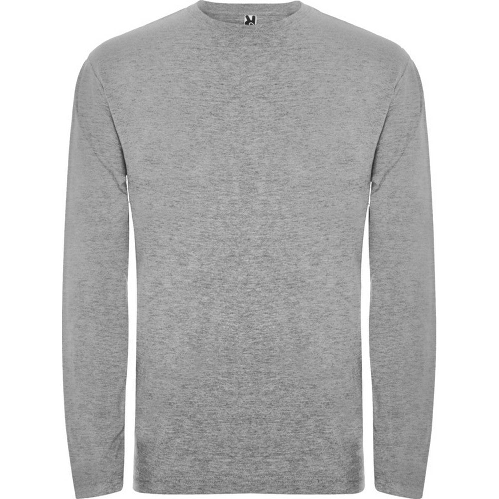Grey Marl - Front - Roly Mens Extreme Long-Sleeved T-Shirt