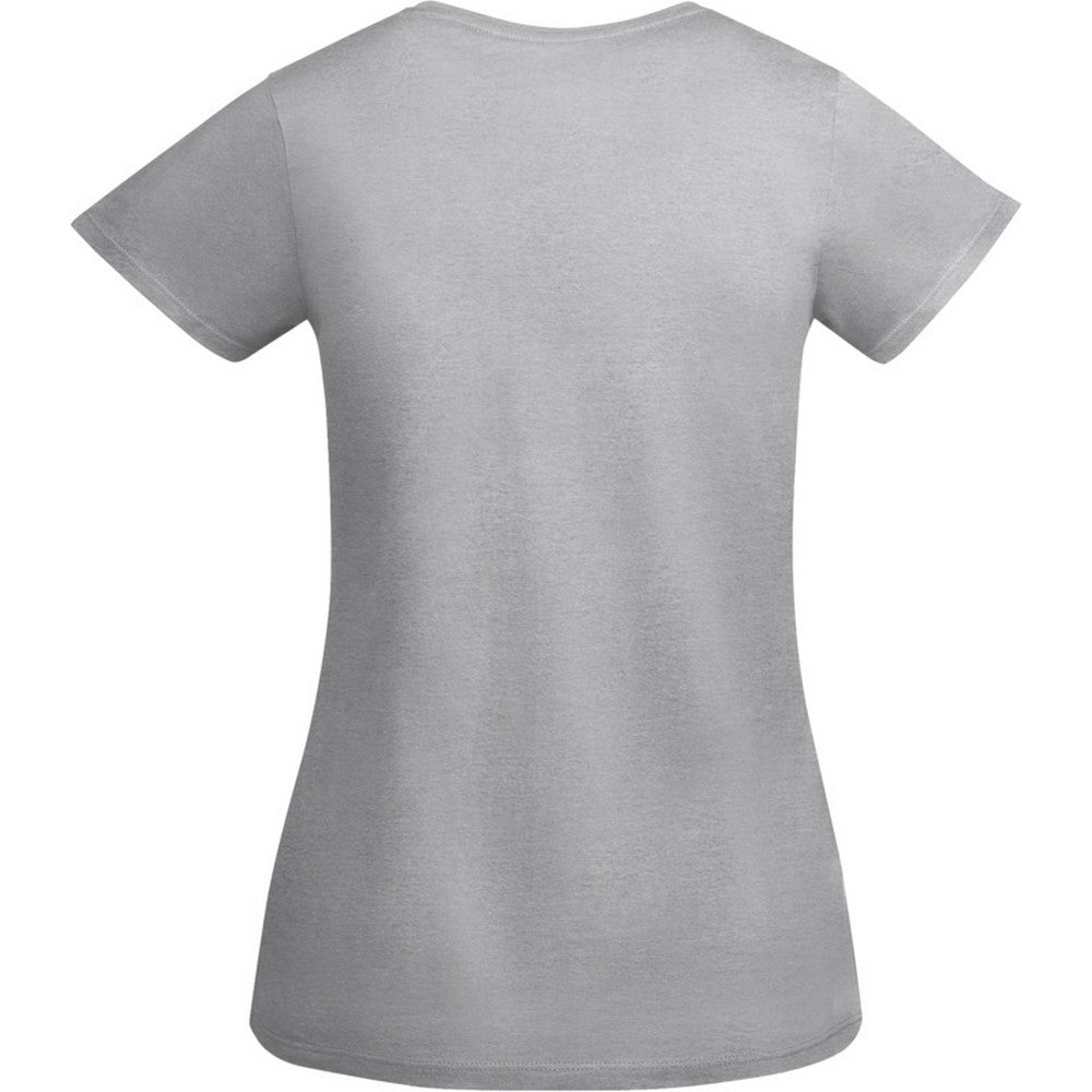 Grey Marl - Back - Roly Womens-Ladies Breda Short-Sleeved T-Shirt