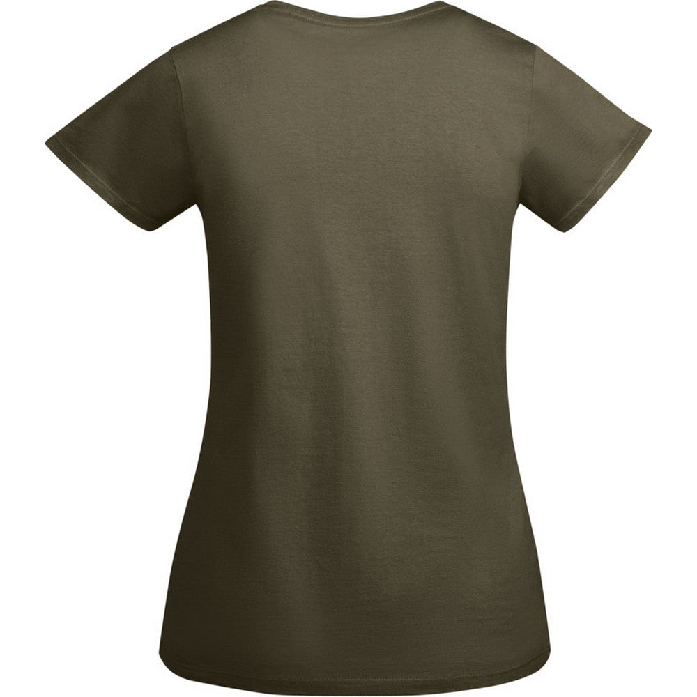 Military Green - Back - Roly Womens-Ladies Breda Short-Sleeved T-Shirt