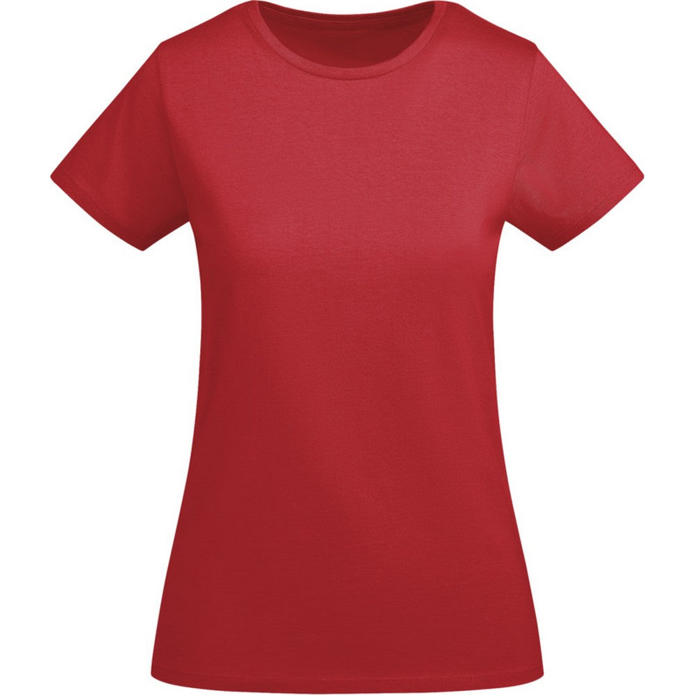 Red - Front - Roly Womens-Ladies Breda Short-Sleeved T-Shirt