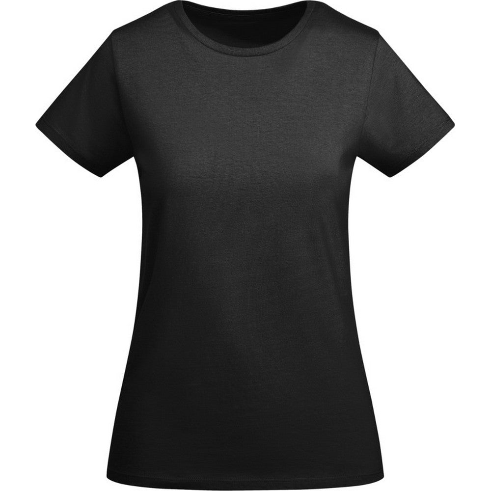 Solid Black - Front - Roly Womens-Ladies Breda Short-Sleeved T-Shirt