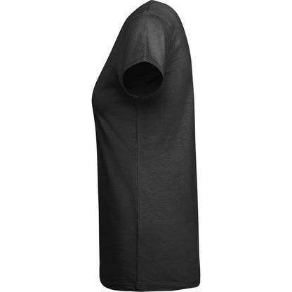 Solid Black - Lifestyle - Roly Womens-Ladies Breda Short-Sleeved T-Shirt