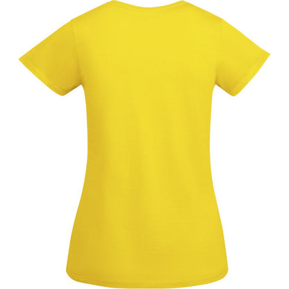 Yellow - Back - Roly Womens-Ladies Breda Short-Sleeved T-Shirt