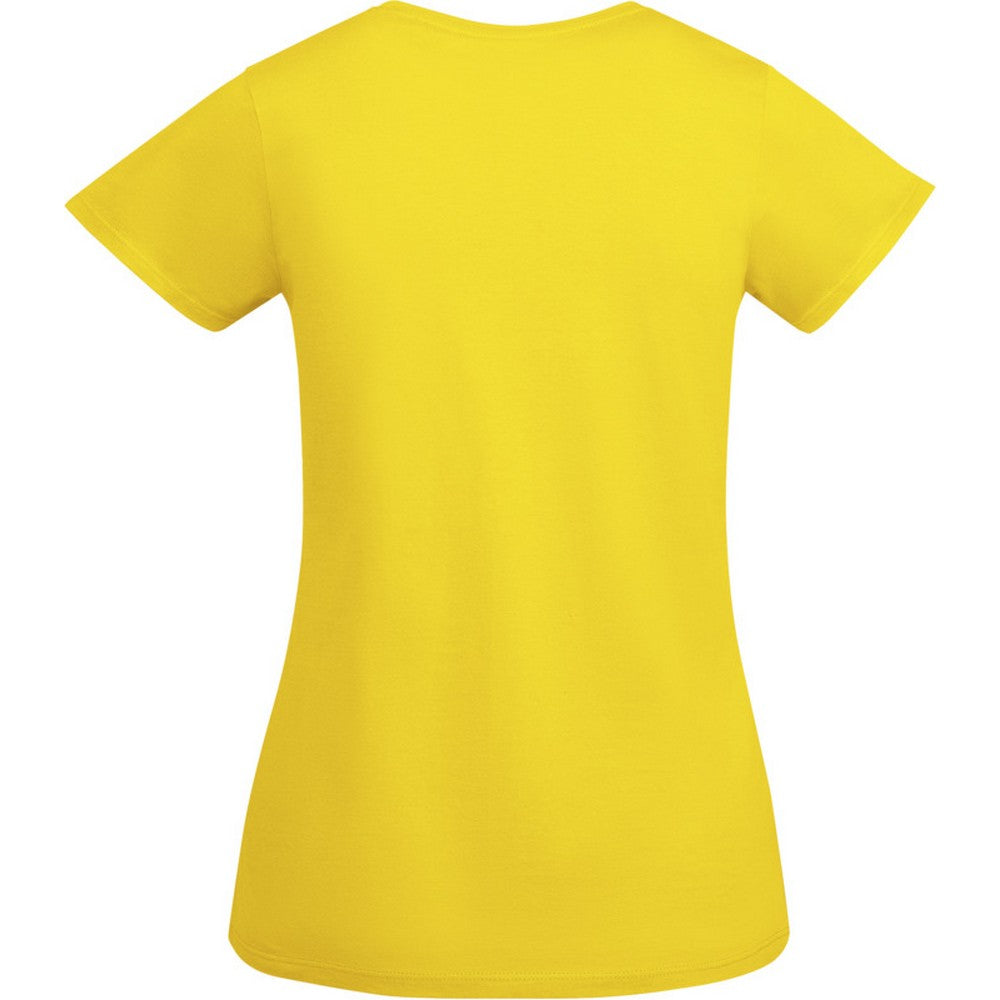Yellow - Back - Roly Womens-Ladies Breda Short-Sleeved T-Shirt