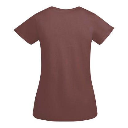 Pale Red - Back - Roly Womens-Ladies Breda Short-Sleeved T-Shirt