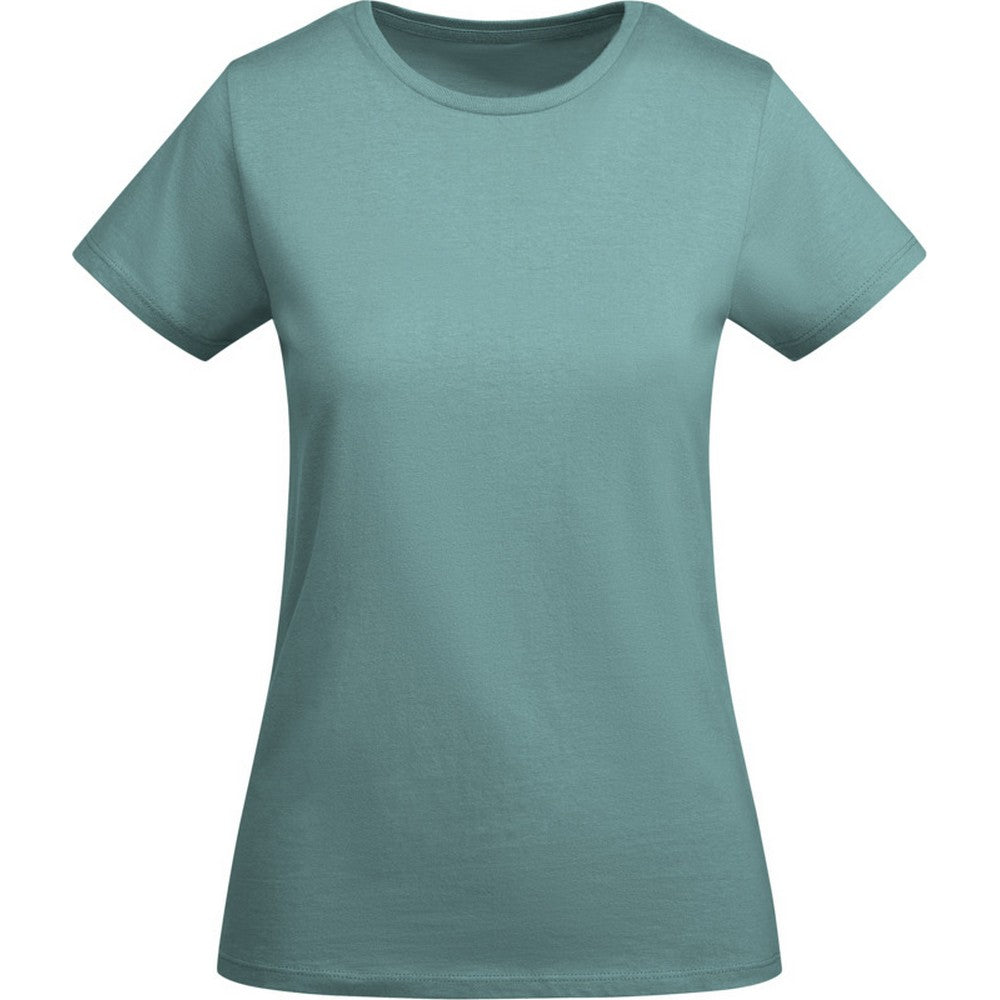 Dusty Blue - Front - Roly Womens-Ladies Breda Short-Sleeved T-Shirt