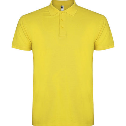 Yellow - Front - Roly Childrens-Kids Star Short-Sleeved Polo Shirt