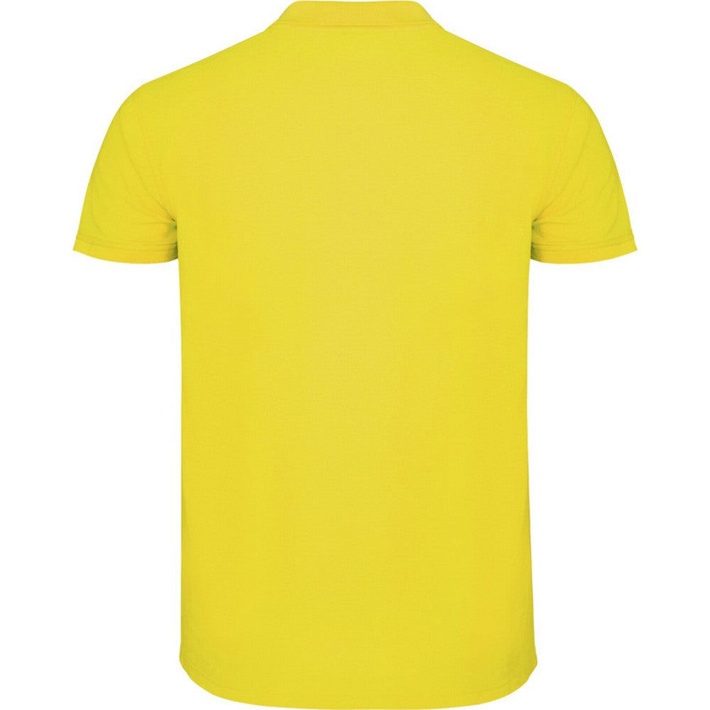Yellow - Back - Roly Childrens-Kids Star Short-Sleeved Polo Shirt