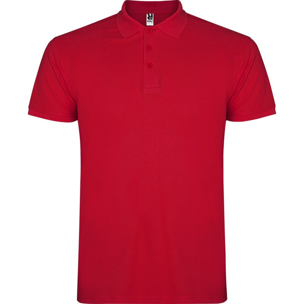 Red - Front - Roly Childrens-Kids Star Short-Sleeved Polo Shirt