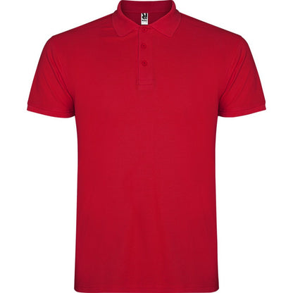 Red - Front - Roly Childrens-Kids Star Short-Sleeved Polo Shirt