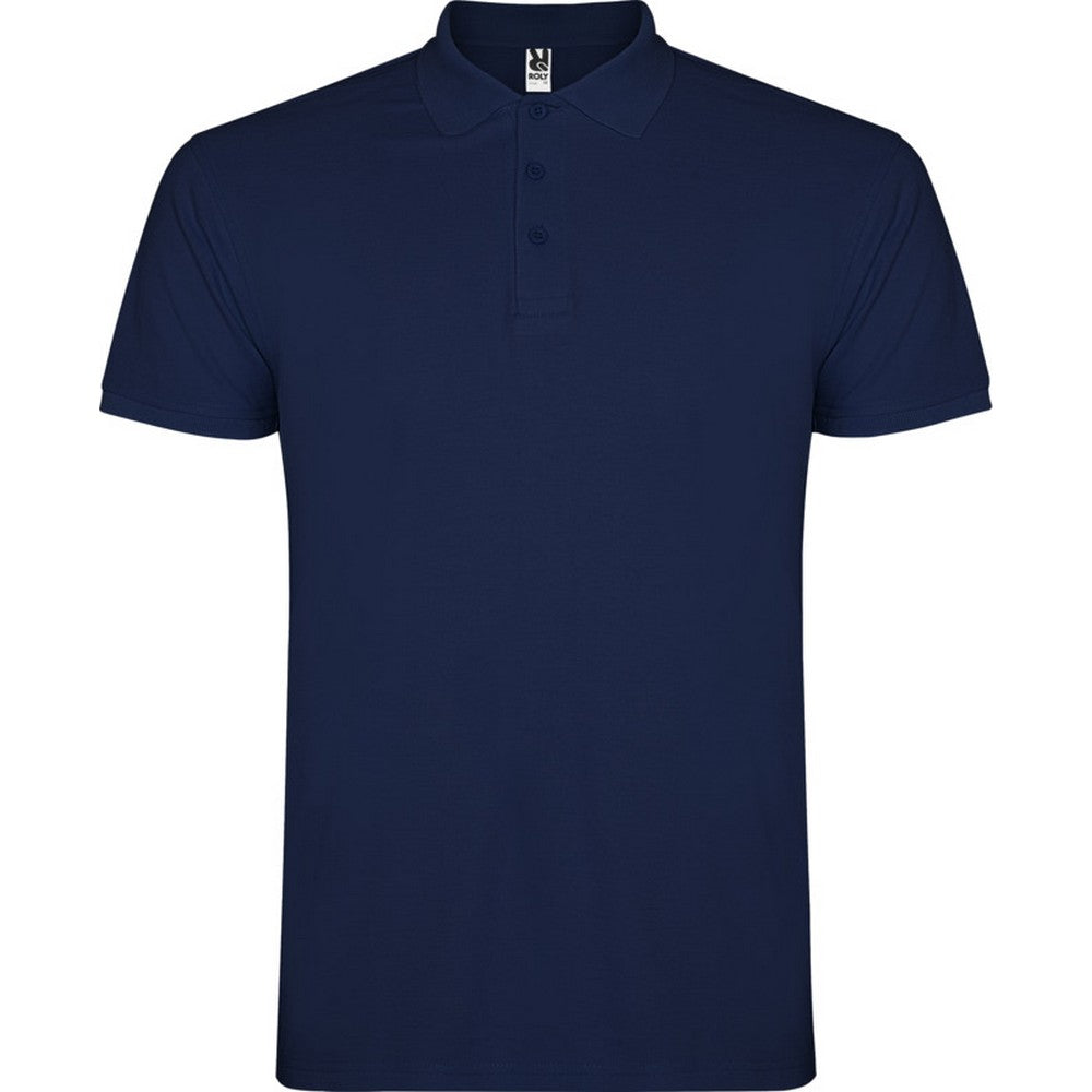 Navy Blue - Front - Roly Childrens-Kids Star Short-Sleeved Polo Shirt