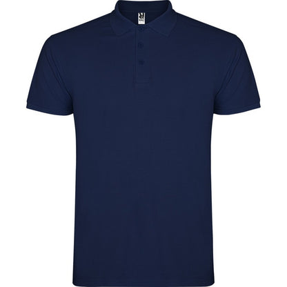 Navy Blue - Front - Roly Childrens-Kids Star Short-Sleeved Polo Shirt