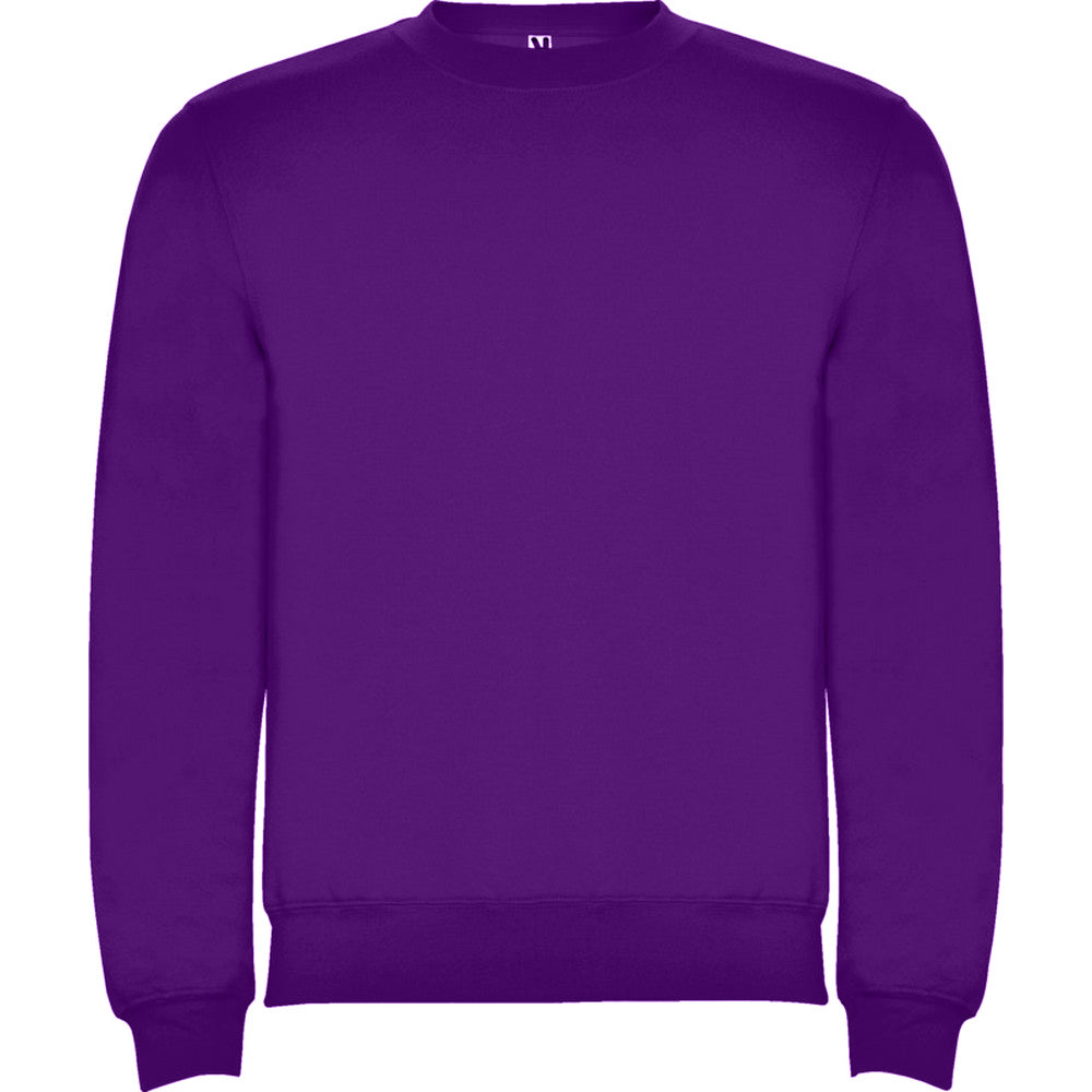 Purple - Front - Roly Childrens-Kids Clasica Crew Neck Sweatshirt