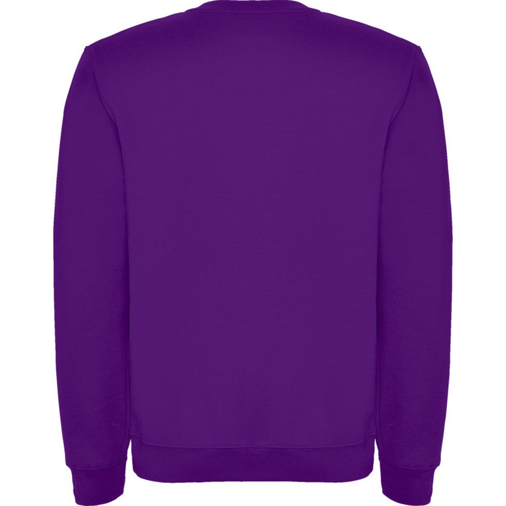 Purple - Back - Roly Childrens-Kids Clasica Crew Neck Sweatshirt