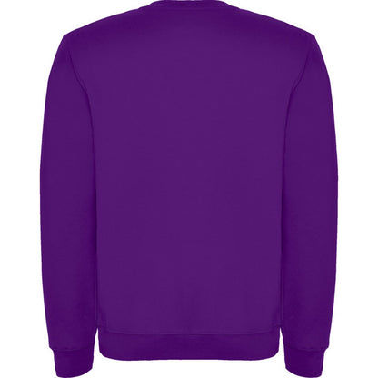 Purple - Back - Roly Childrens-Kids Clasica Crew Neck Sweatshirt