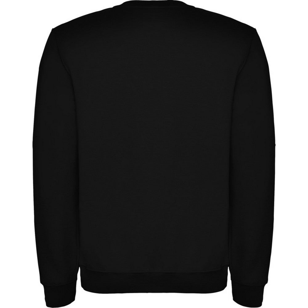 Solid Black - Back - Roly Childrens-Kids Clasica Crew Neck Sweatshirt