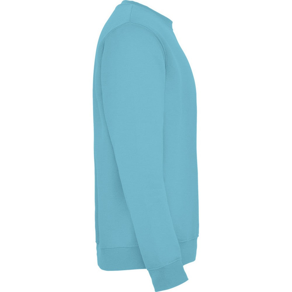 Turquoise - Side - Roly Childrens-Kids Clasica Crew Neck Sweatshirt