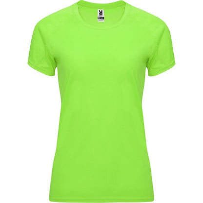 Fluorescent Green - Front - Roly Womens-Ladies Bahrain Short-Sleeved Sports T-Shirt