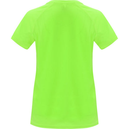 Fluorescent Green - Back - Roly Womens-Ladies Bahrain Short-Sleeved Sports T-Shirt