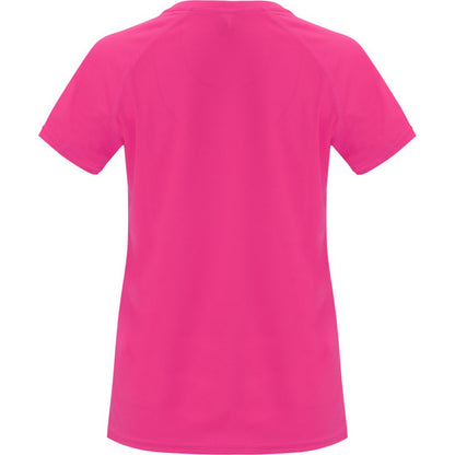 Fluorescent Pink - Back - Roly Womens-Ladies Bahrain Short-Sleeved Sports T-Shirt