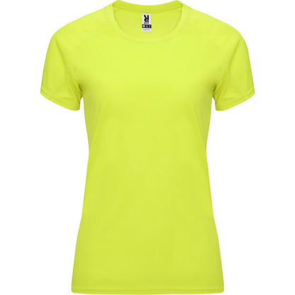 Fluorescent Yellow - Front - Roly Womens-Ladies Bahrain Short-Sleeved Sports T-Shirt