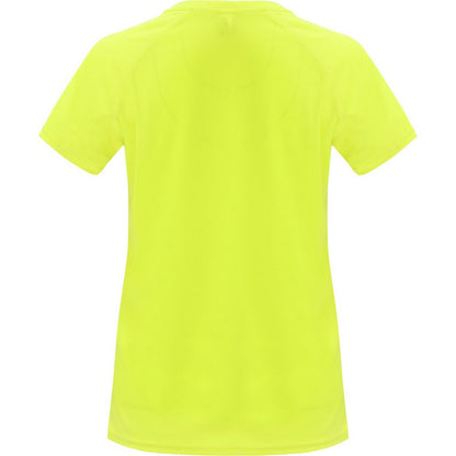 Fluorescent Yellow - Back - Roly Womens-Ladies Bahrain Short-Sleeved Sports T-Shirt