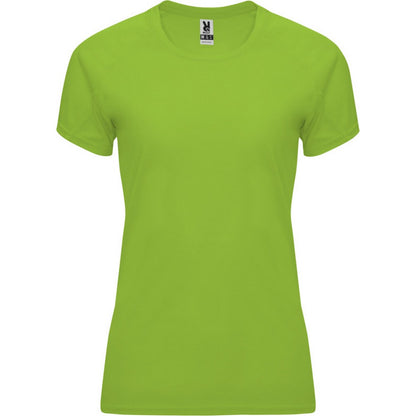 Lime - Front - Roly Womens-Ladies Bahrain Short-Sleeved Sports T-Shirt