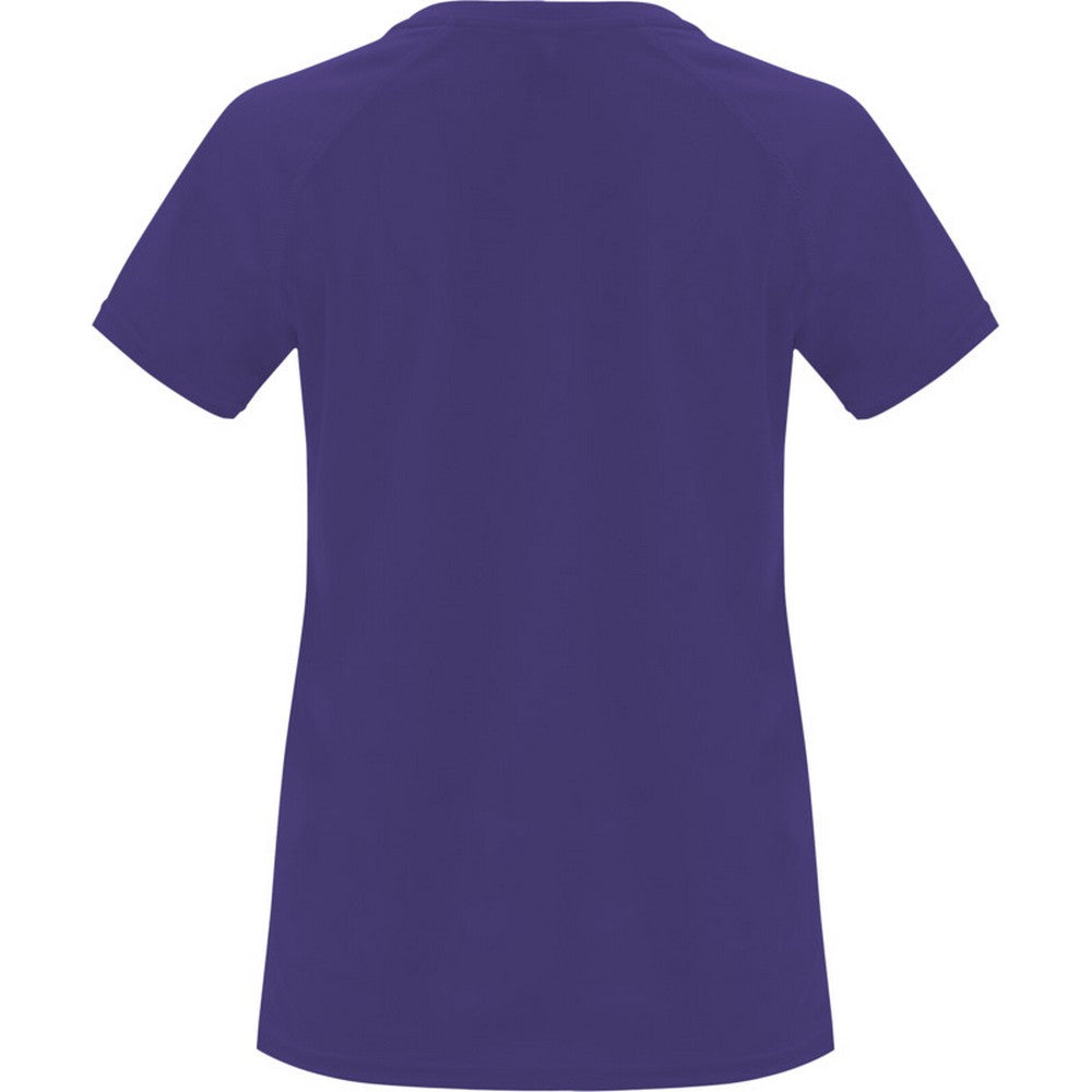 Mauve - Back - Roly Womens-Ladies Bahrain Short-Sleeved Sports T-Shirt