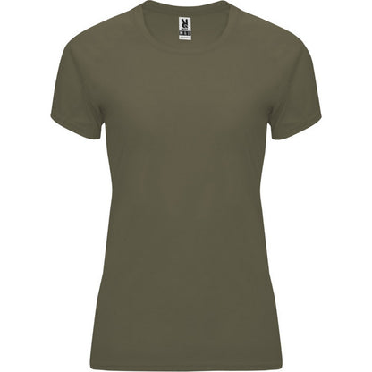Military Green - Front - Roly Womens-Ladies Bahrain Short-Sleeved Sports T-Shirt