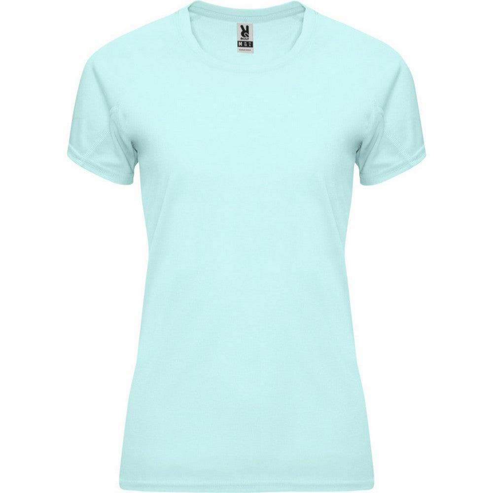 Mint - Front - Roly Womens-Ladies Bahrain Short-Sleeved Sports T-Shirt