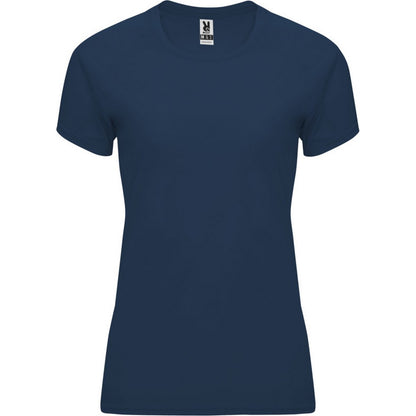 Navy Blue - Front - Roly Womens-Ladies Bahrain Short-Sleeved Sports T-Shirt