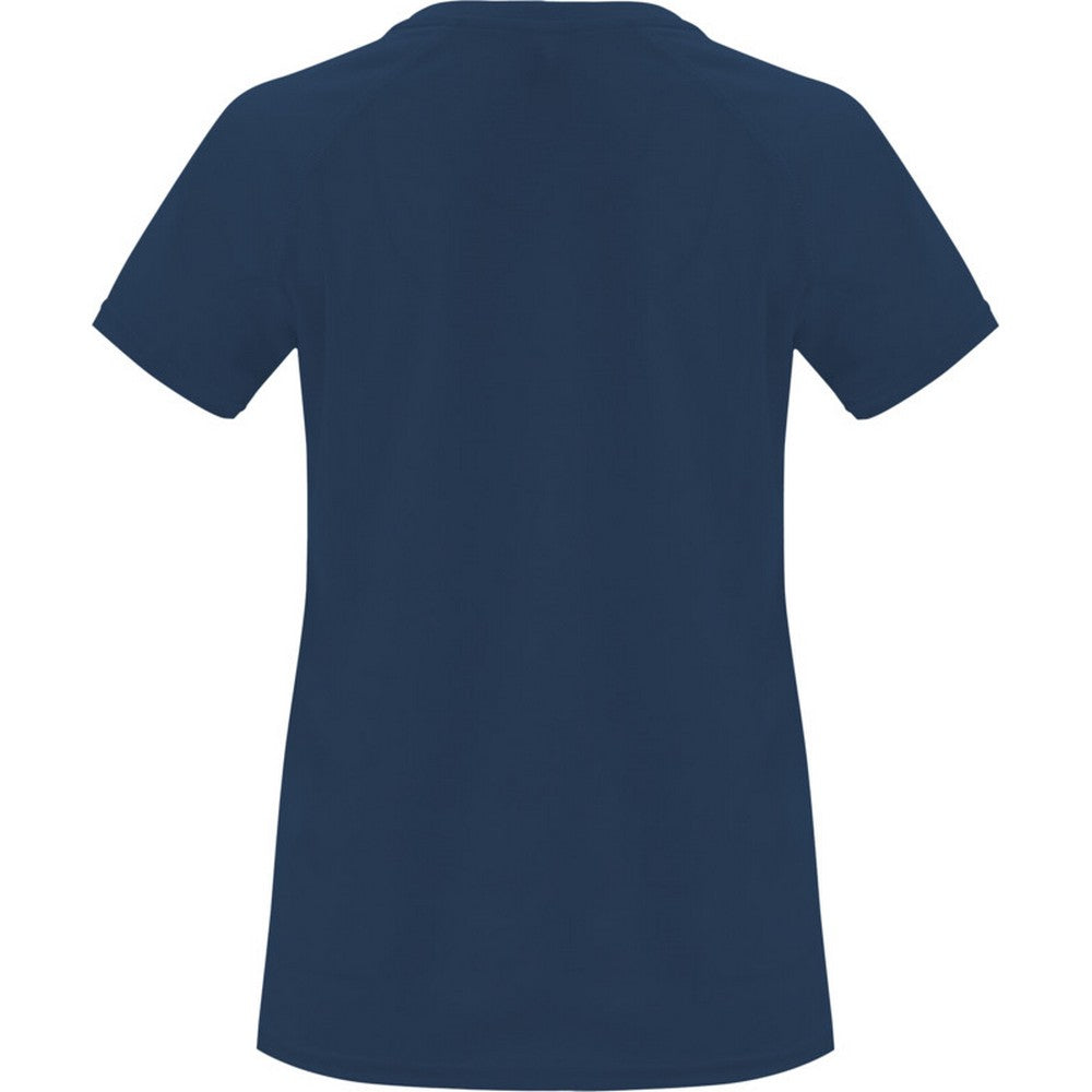 Navy Blue - Back - Roly Womens-Ladies Bahrain Short-Sleeved Sports T-Shirt