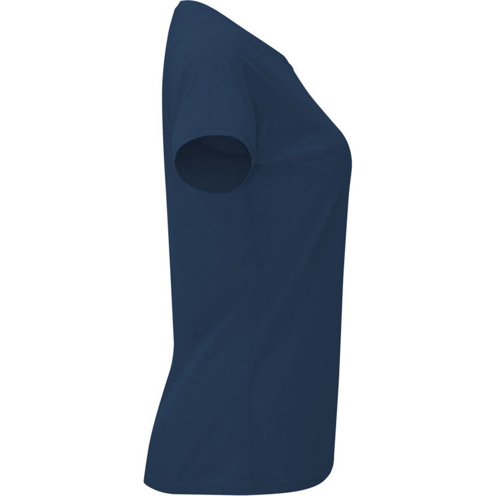 Navy Blue - Side - Roly Womens-Ladies Bahrain Short-Sleeved Sports T-Shirt