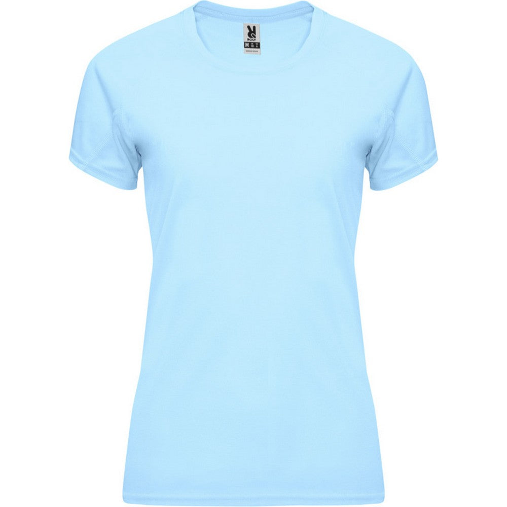 Sky Blue - Front - Roly Womens-Ladies Bahrain Short-Sleeved Sports T-Shirt