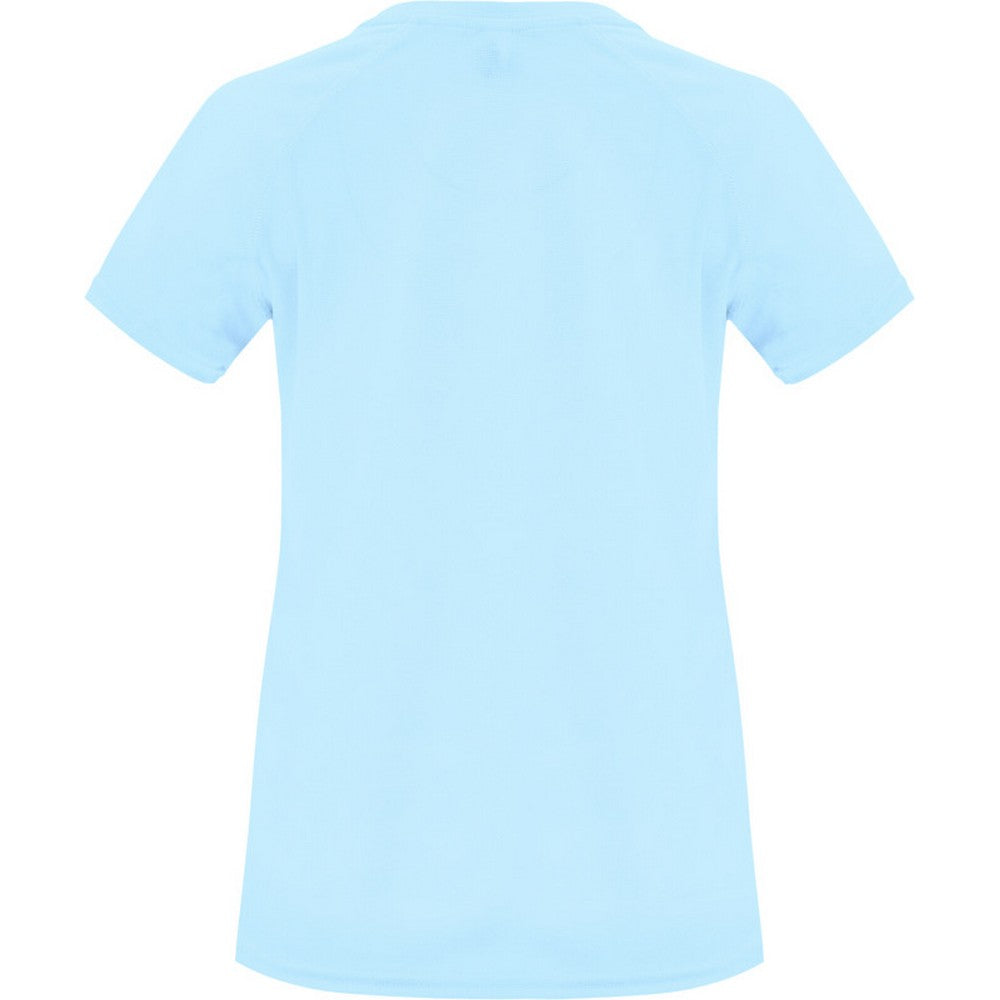 Sky Blue - Back - Roly Womens-Ladies Bahrain Short-Sleeved Sports T-Shirt