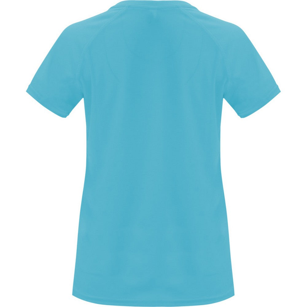 Turquoise - Back - Roly Womens-Ladies Bahrain Short-Sleeved Sports T-Shirt