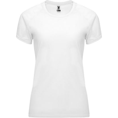 White - Front - Roly Womens-Ladies Bahrain Short-Sleeved Sports T-Shirt