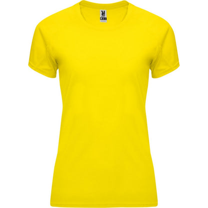 Yellow - Front - Roly Womens-Ladies Bahrain Short-Sleeved Sports T-Shirt