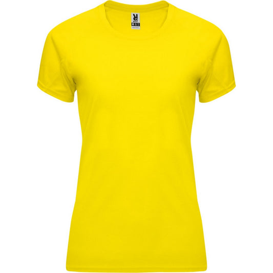 Yellow - Front - Roly Womens-Ladies Bahrain Short-Sleeved Sports T-Shirt
