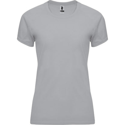 Grey - Front - Roly Womens-Ladies Bahrain Short-Sleeved Sports T-Shirt