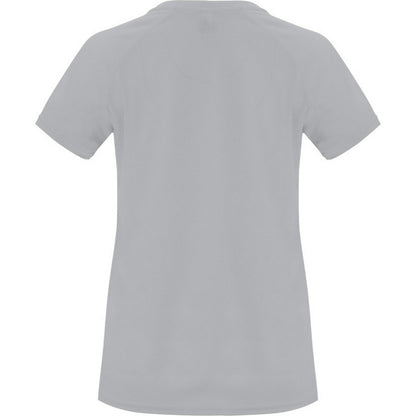 Grey - Back - Roly Womens-Ladies Bahrain Short-Sleeved Sports T-Shirt