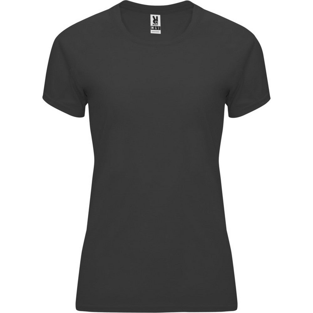 Dark Lead - Front - Roly Womens-Ladies Bahrain Short-Sleeved Sports T-Shirt