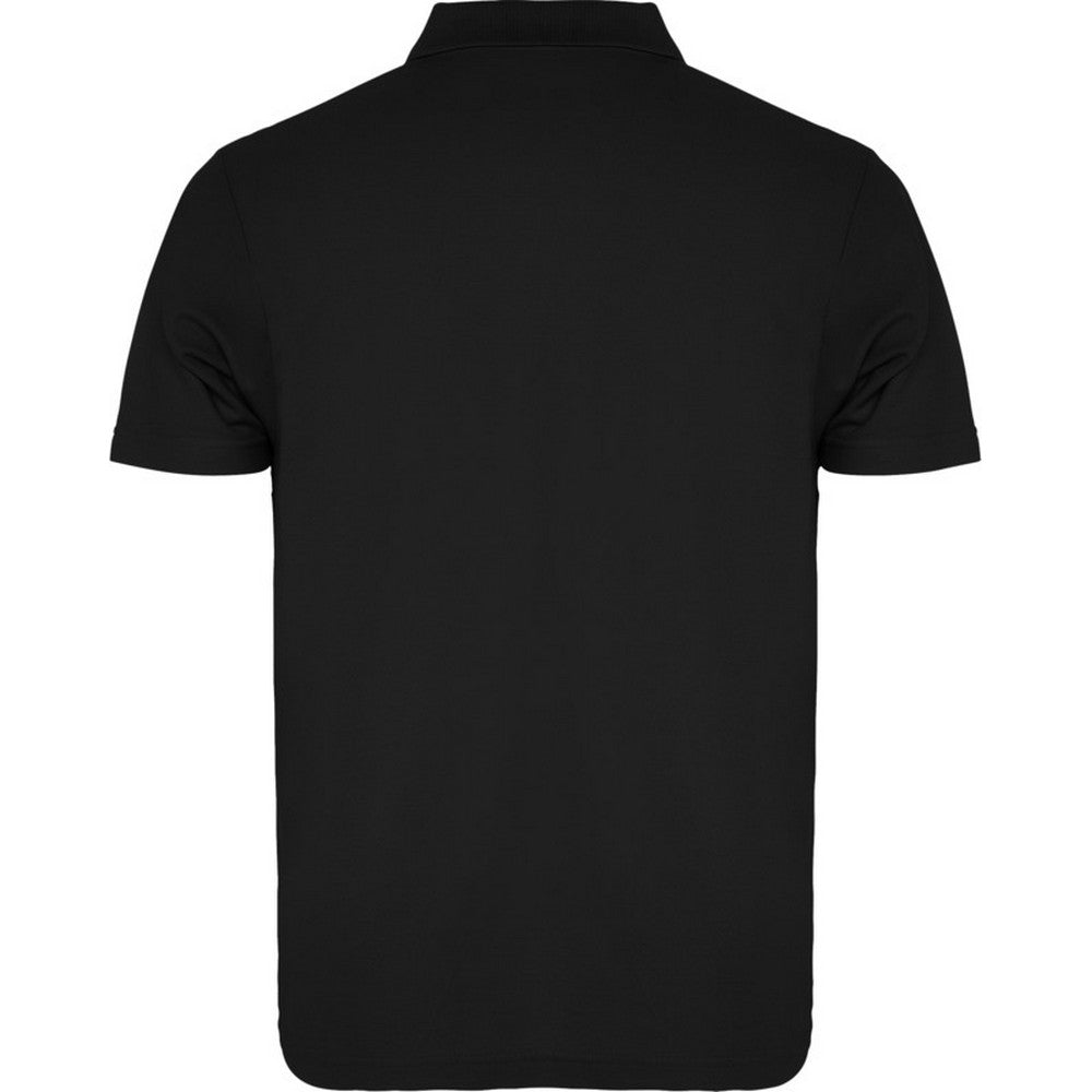 Solid Black - Back - Roly Unisex Adult Austral Short-Sleeved Polo Shirt