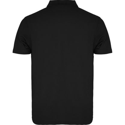 Solid Black - Back - Roly Unisex Adult Austral Short-Sleeved Polo Shirt