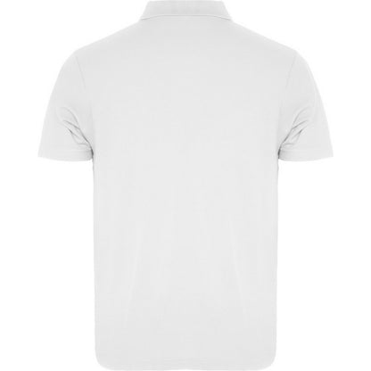 White - Back - Roly Unisex Adult Austral Short-Sleeved Polo Shirt