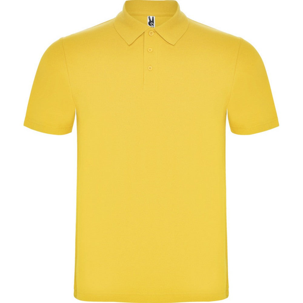 Yellow - Front - Roly Unisex Adult Austral Short-Sleeved Polo Shirt