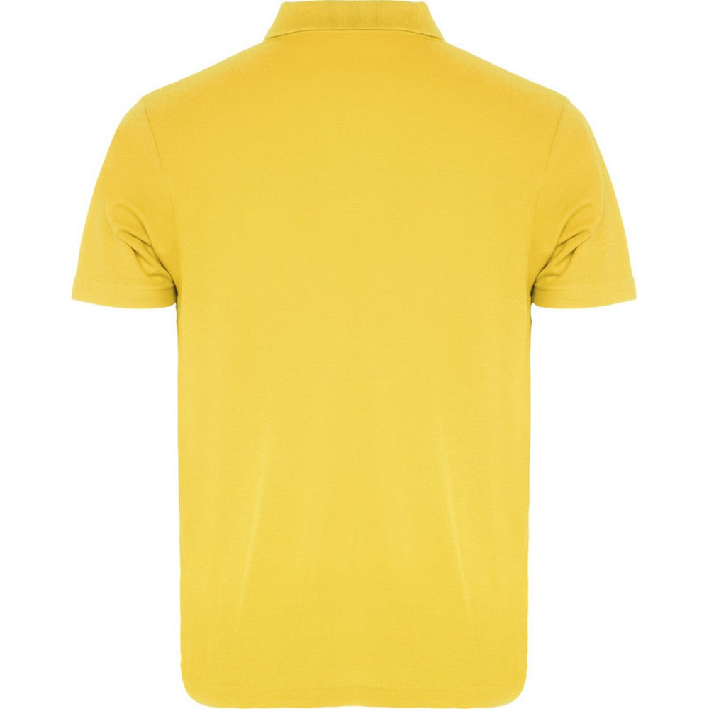 Yellow - Back - Roly Unisex Adult Austral Short-Sleeved Polo Shirt