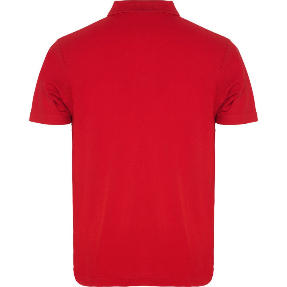 Red - Back - Roly Unisex Adult Austral Short-Sleeved Polo Shirt