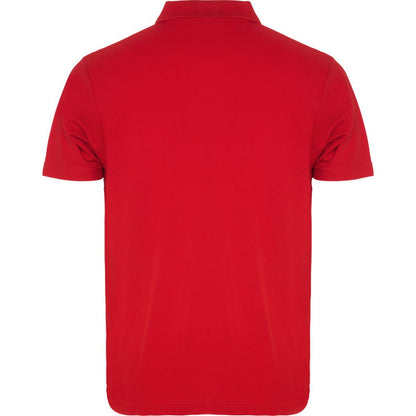 Red - Back - Roly Unisex Adult Austral Short-Sleeved Polo Shirt